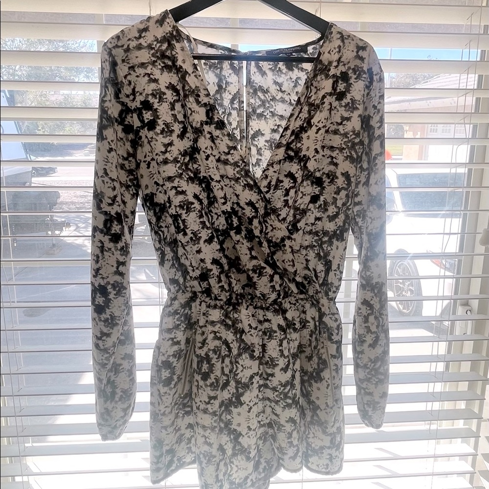 Grey and white romper